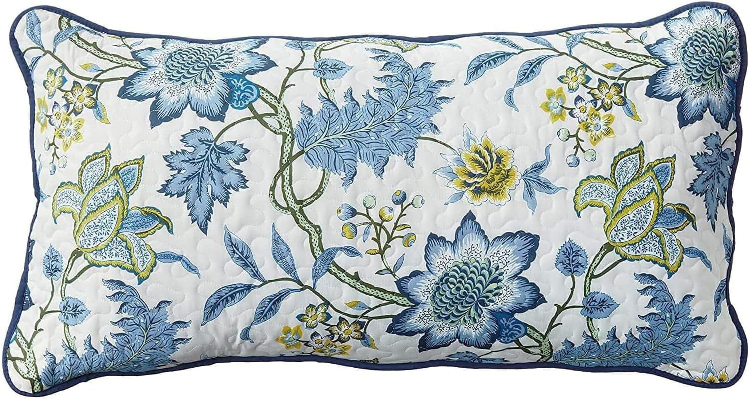Waverly Maldives 3-Piece Quilt Set – Full/Queen - Lightweight Polyester Percale Bedding in Porcelain
