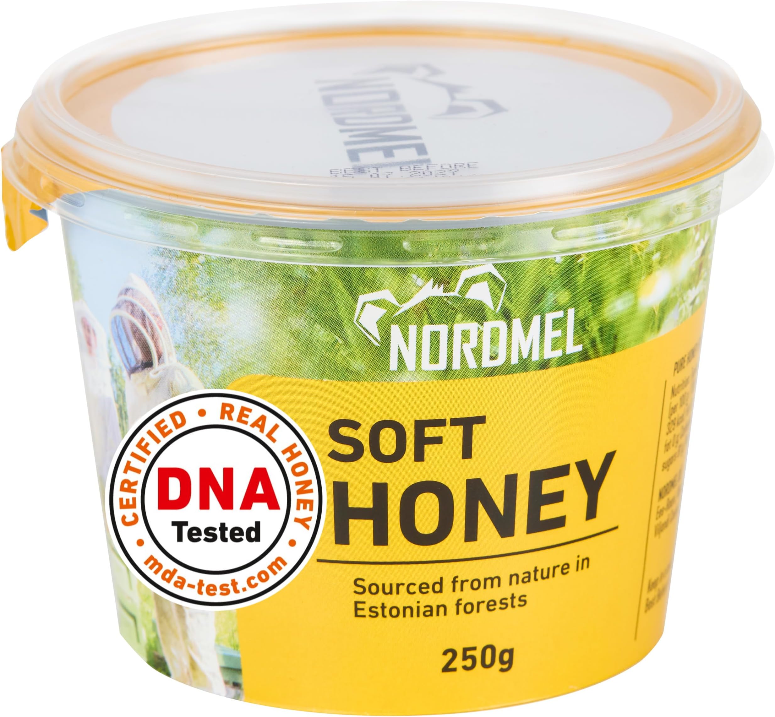 Nordmel Pure Natural Soft Honey 2 KG (8 * 250 gram Cups) - Unpasteurised, Unfiltered, Crystallized, Natural Honey
