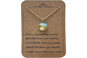 Pretty Green Shell Gold Necklace for Women