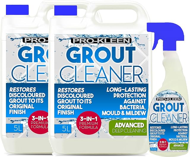 10L + 750ml Pro-Kleen Tile Grout Cleaner Restorer Reviver for Kitchen and Bathroom