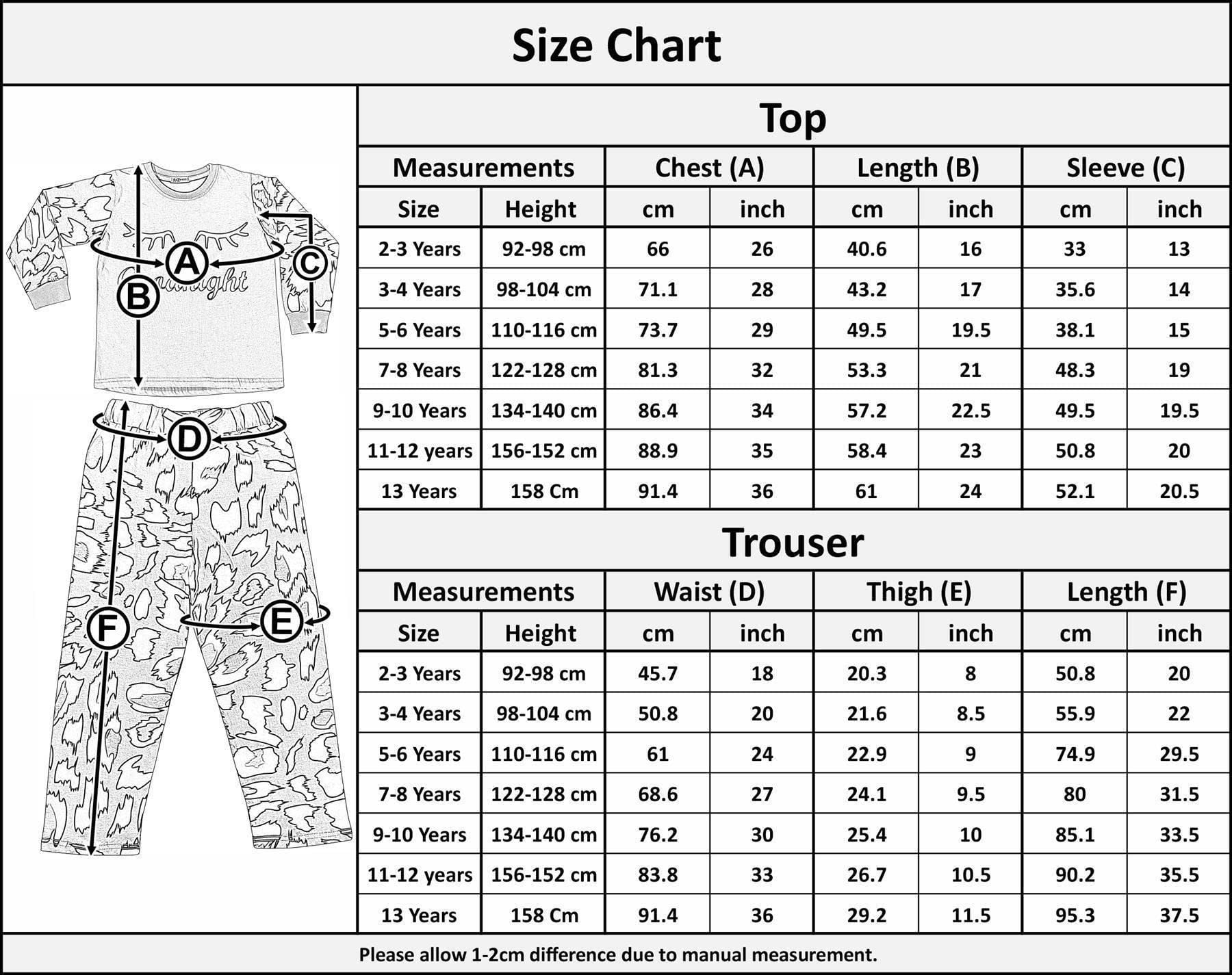 A2Z 4 Kids Goodnight Piżama Dzieci Pakowanie 2 PJS Leopard Zestaw Salon Garnitur na szczycie Dół Piżama Bielizna Nocna Loungewear Dress Up Kostium Prezenty dla dziewczynek i dzieci Wiek 5-13 Lat