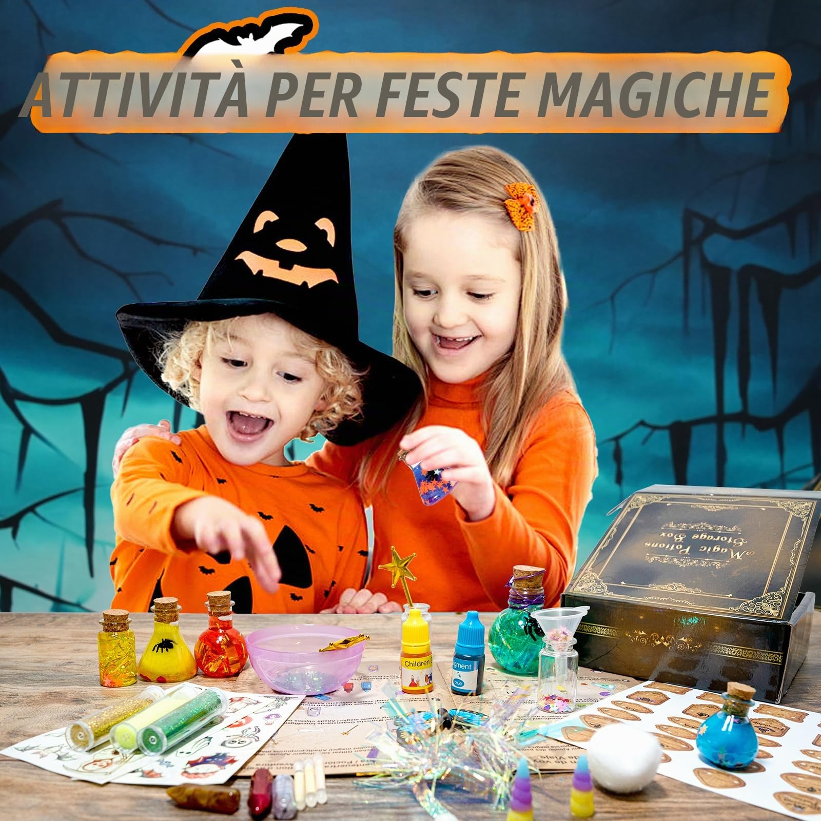 LDomet Kit artigianale per bambini, Kit di pozioni magiche per bambini - Mescolare 20 bottiglie di pozione strega bagliore, Natale regali di compleanno per ragazze ragazzi 6 7 8 9 10+
