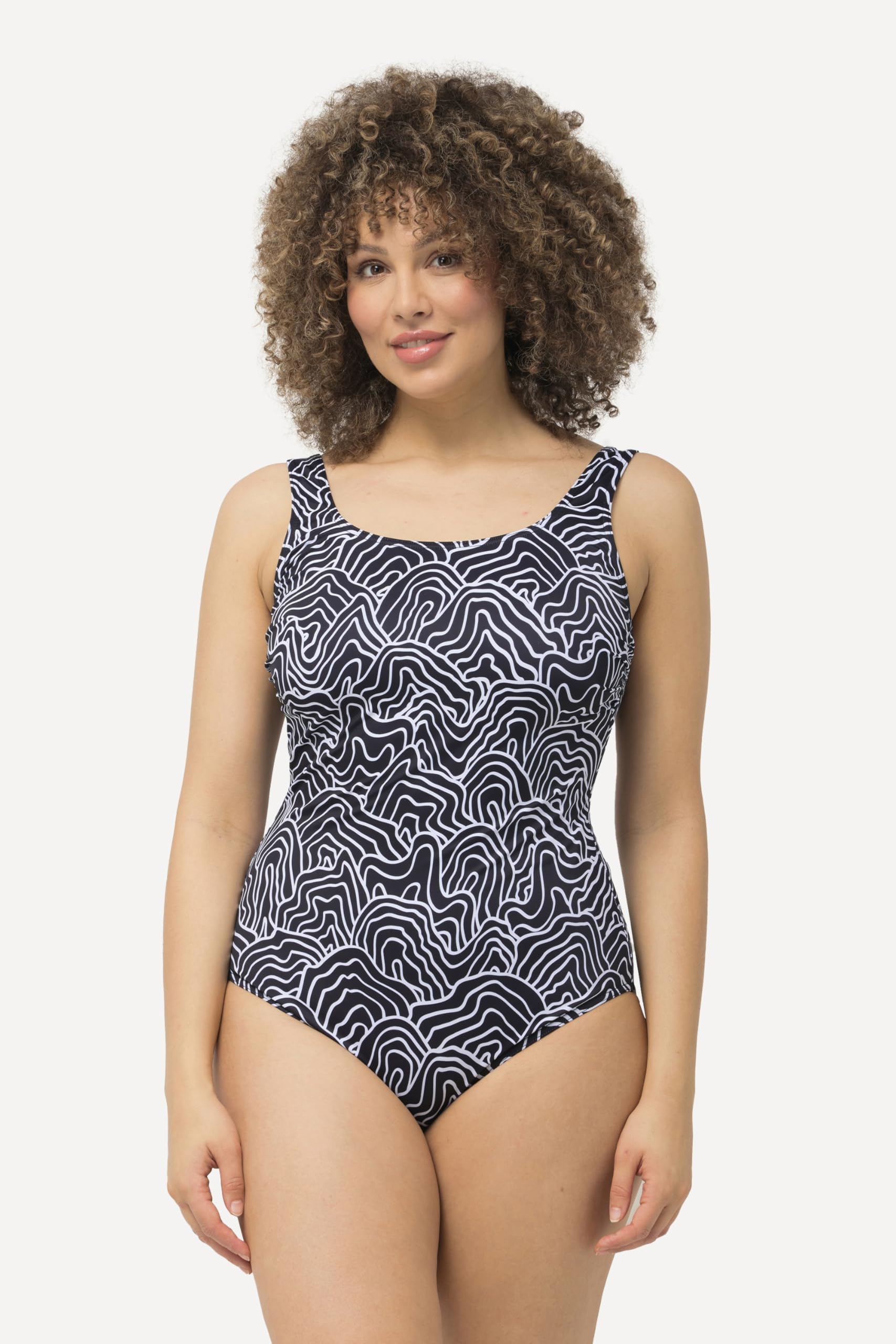 Ulla Popken Costume da Bagno Alice, Softline, Lines Costume Intero Donna (Pacco da 1)