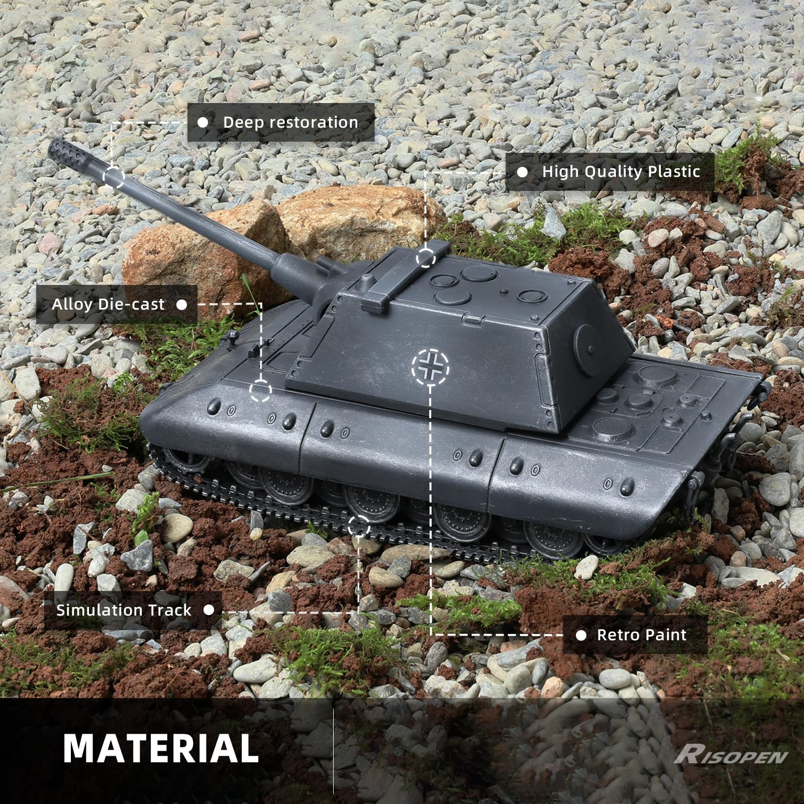 Amazon.co.jp: NUOTIE 1/72スケール完成ミリタリータンクモデル 合金