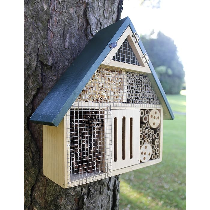 Buy garden mile Wooden Insect Hotel with Green Roof Eco Friendly
