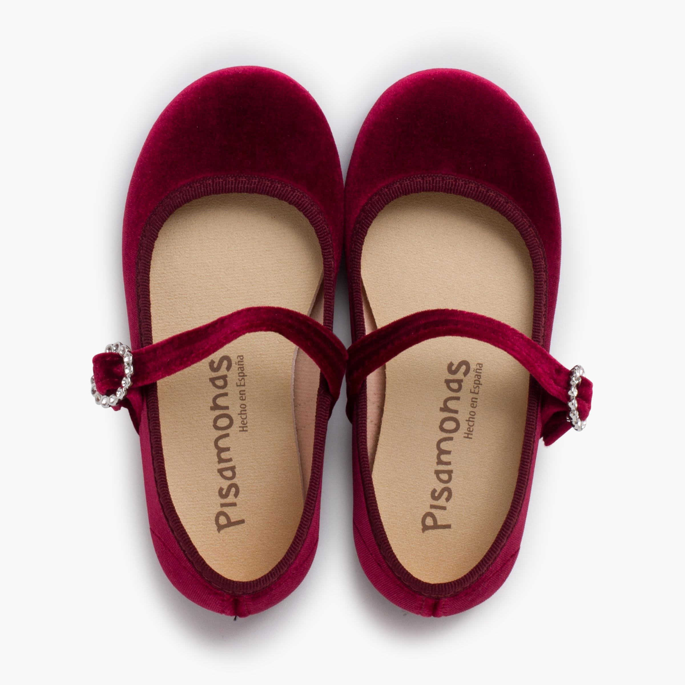Pisamonas Ballerine con Cinturino Velluto Fibbia Gioiello