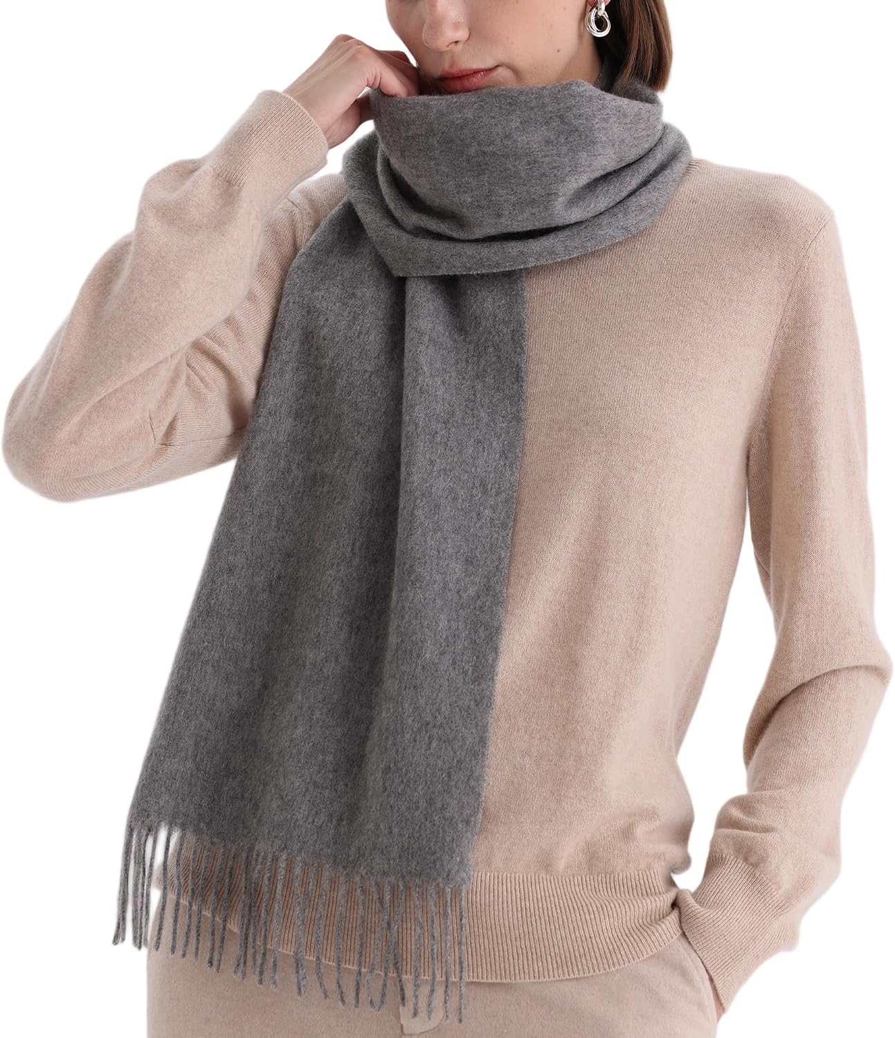 100% Pure Cashmere Scarf for Women Men, Warm Winter Wrap