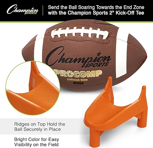 Miniatura 29 de Champion Sports Premium Football Kicking Tee for Kickoff Practice - Ball Holder Tees for Footballs - Kicking Block and Accessories for Adults, Kids