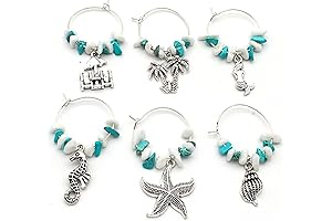 Enticing Beach Wine Glass Charms for Coastal Gatherings