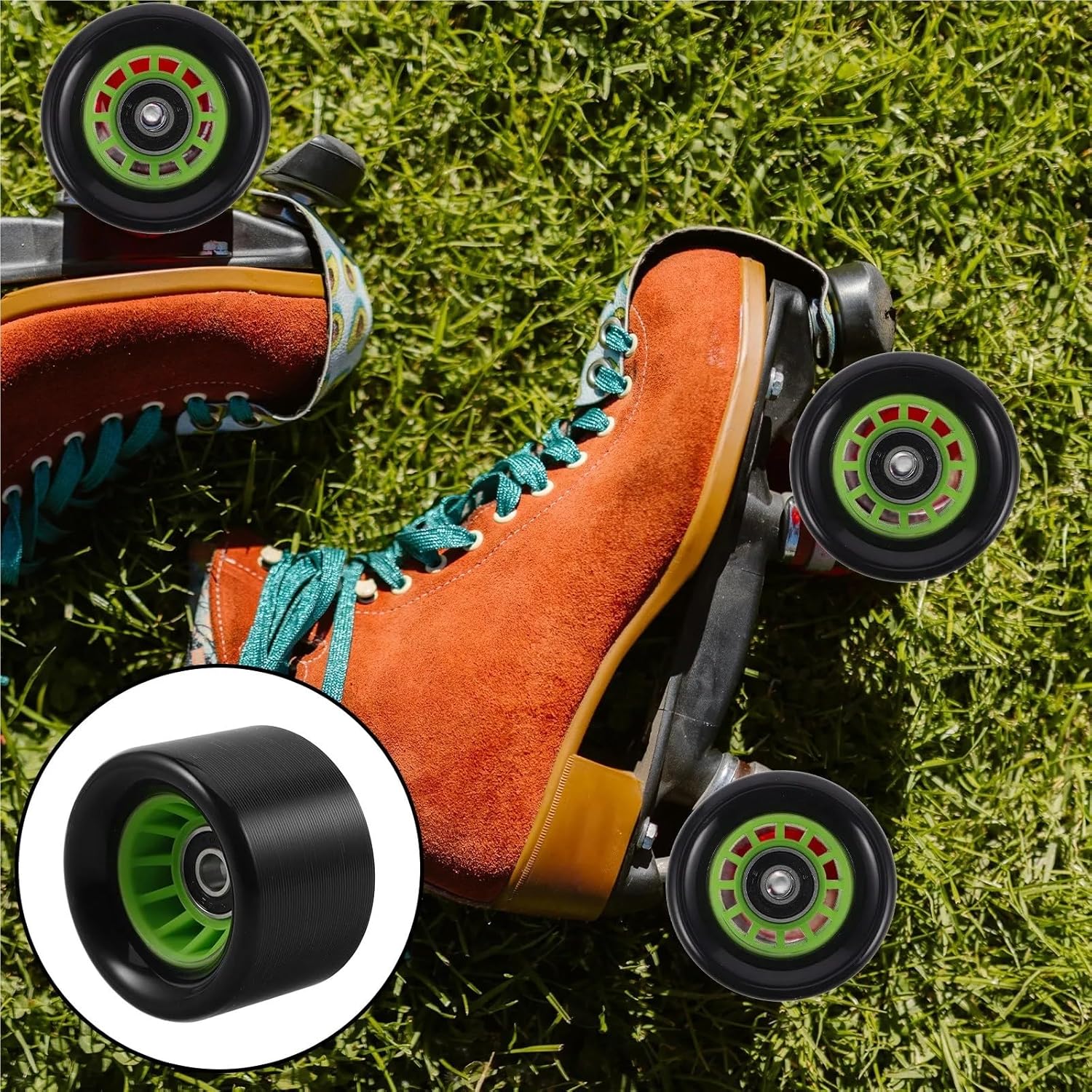 Roller Skate Wheels 4pcs Replaceable Outdoor Indoor Use Roller Skate Attachment for Shoes Skateboard Wheels Replacement for Skating