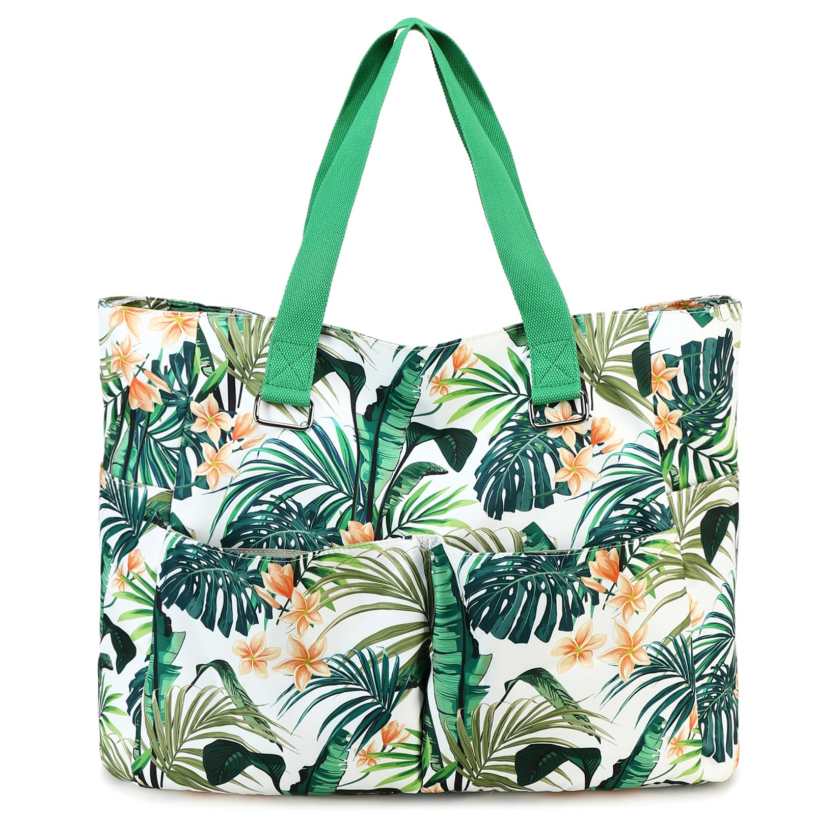 Myhozee Borsa Mare Donna Grande - Borsa da Spiaggia Danna XXL Famiglia Impermeabile Borse da Mare Grandi Tote Bag Beach Bag con Cerniera Shopping Bag Borsa Estiva per Spiaggia Viaggio Piscina Vacanza