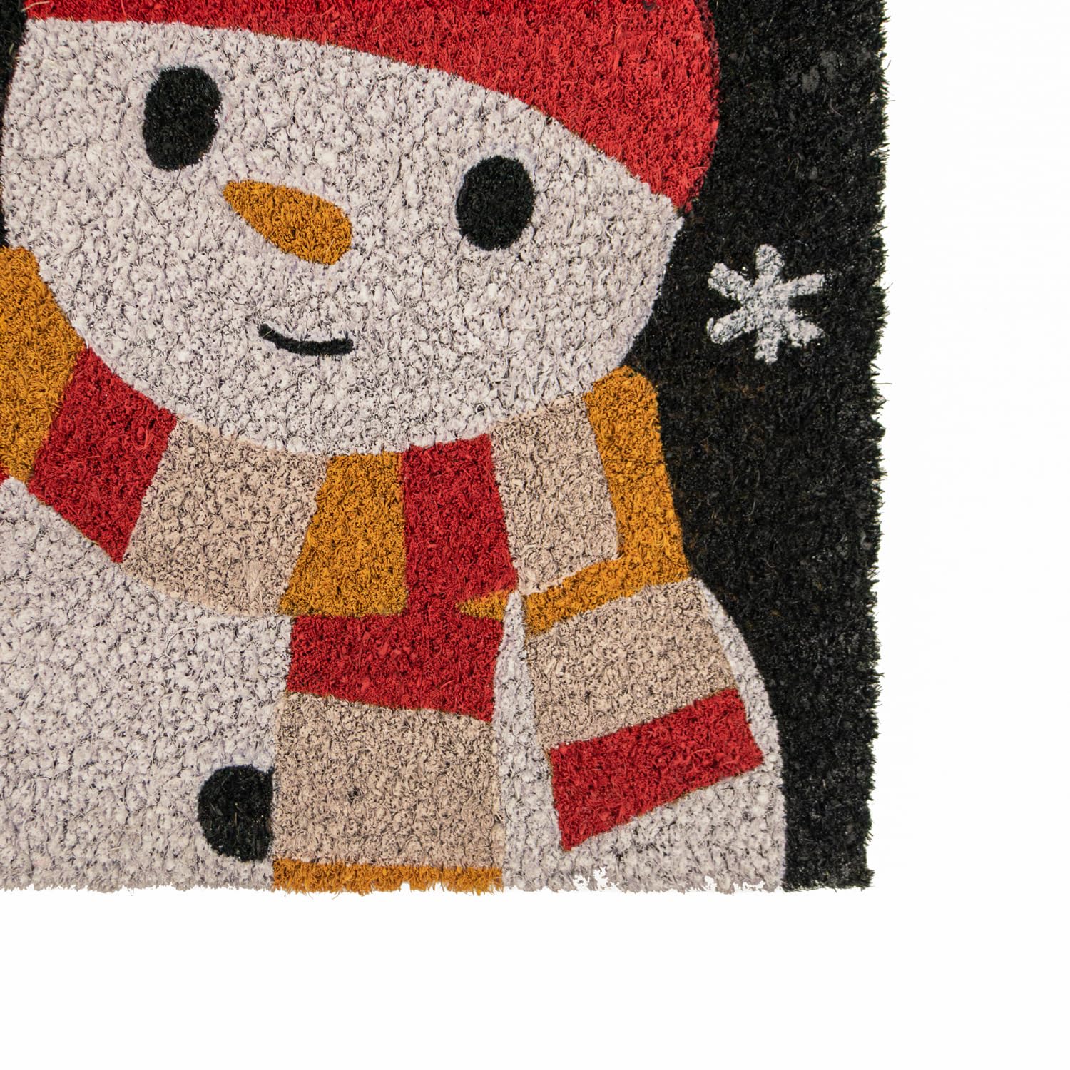 JVL Felpudo de Entrada de Fibra de Coco con Respaldo de látex, 60 x 90 cm, Feliz Navidad
