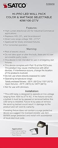 Miniatura 10 de Satco 40WLEDWPCCTEX39100-277V Blanco