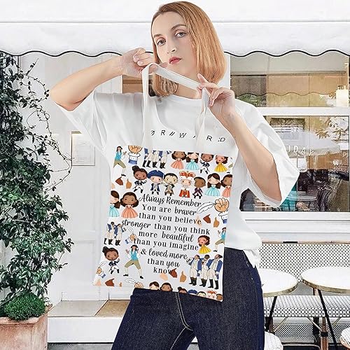 Miniatura 4 de LEVLO Broadway Bolsa de cosméticos musicales Musicales Hamilton inspirado en el regalo You Are Braver Stronger Smarter Than You Think Hamilto -