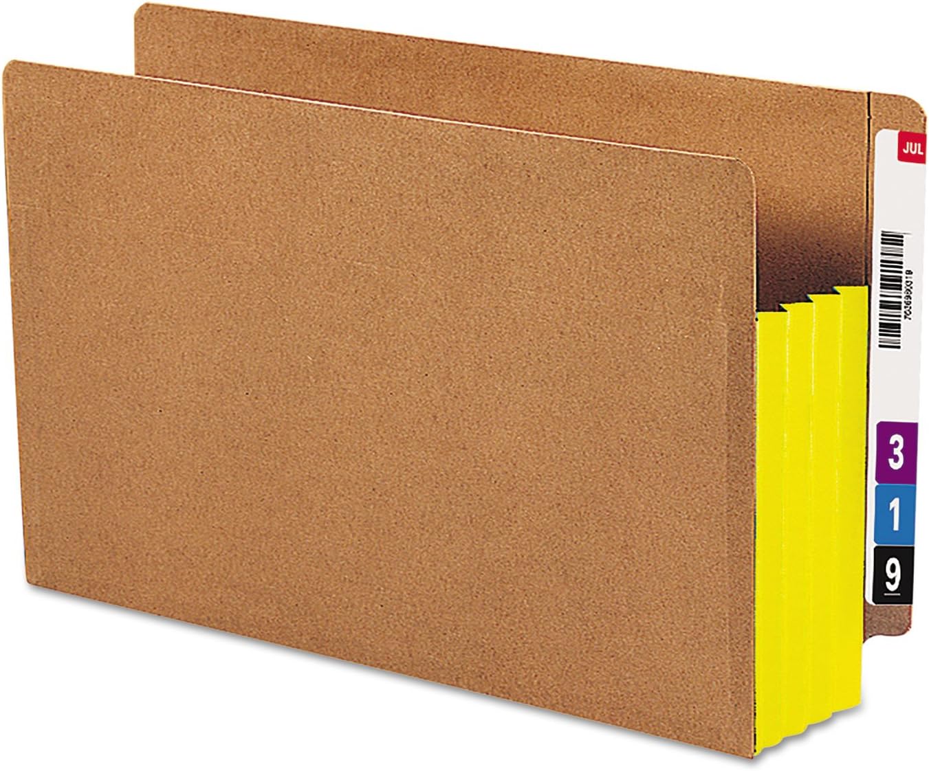 Smead 74688 3 1/2-Inch Exp File Pockets Straight Tab Legal Yellow 10/Box