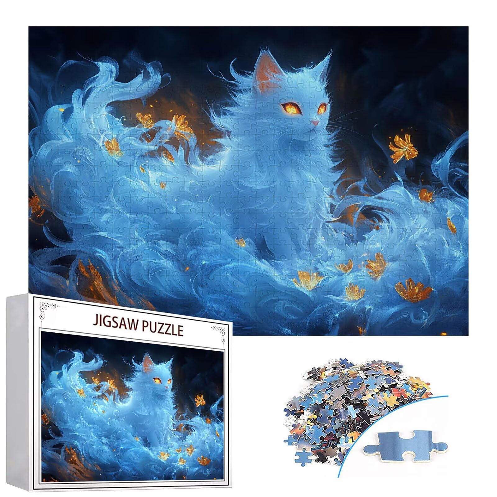 Puzzle 3000 elementów abstrakcyjne puzzle dla dorosłych kot 122 x 81 cm unikalne rzemiosło klasyczne 3D drewniana układanka do rodzinnych gier biznesowych, układanka zrób to sam do dekoracji ścian
