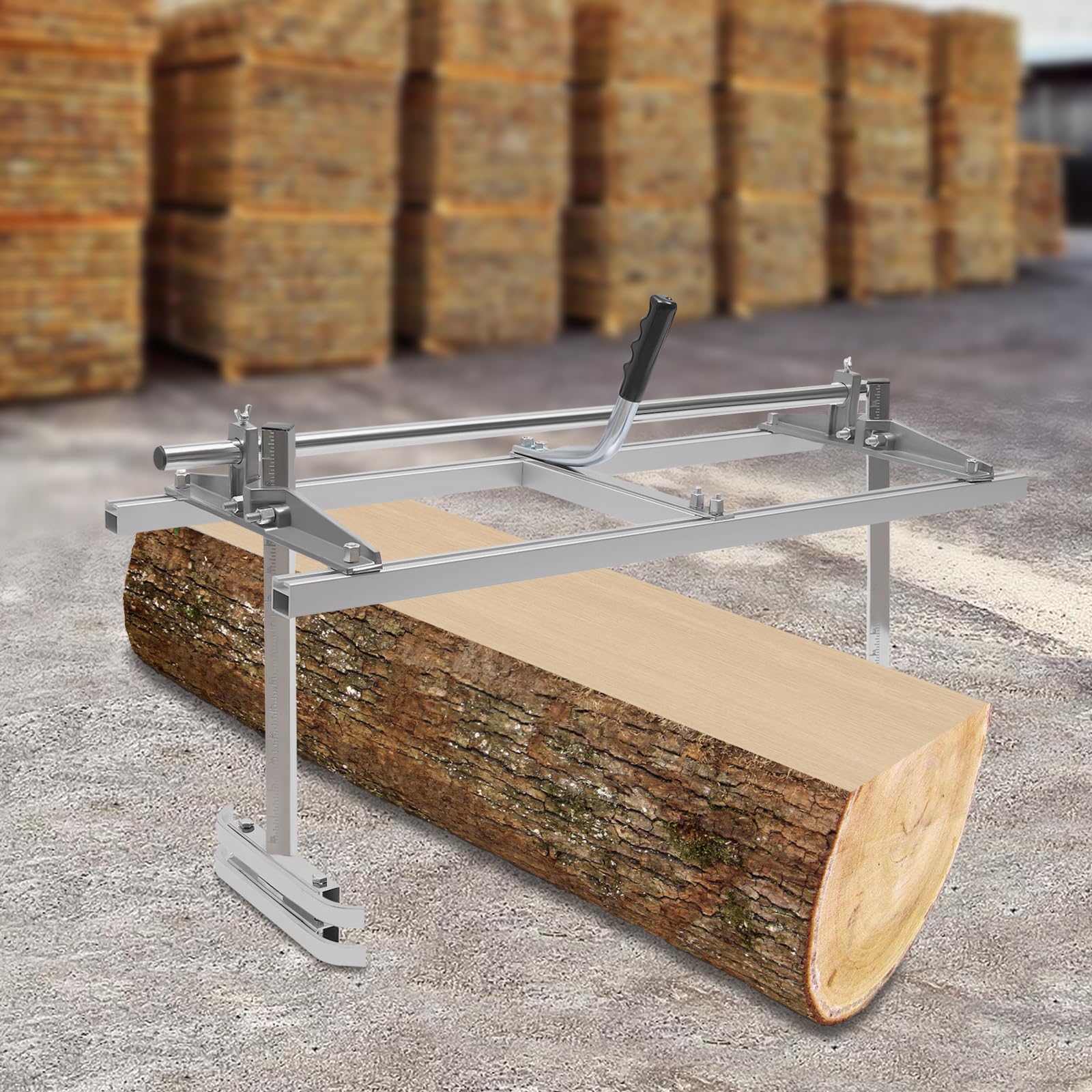 Aserradero móvil de 35 – 91 cm, motosierra portátil, soporte de madera para motosierras, molinillo eficiente para propietarios de viviendas, carpinteros
