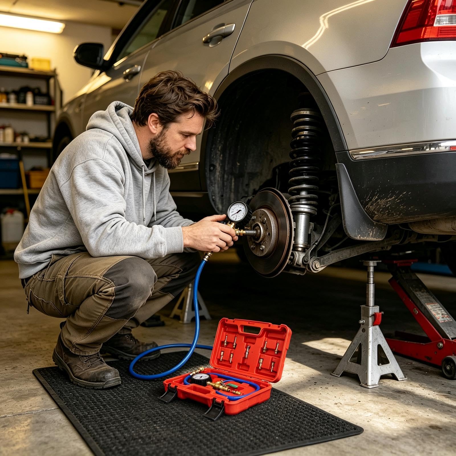 Fahrwerk Druckprüfer Stoßdämpfer Kfz-Test- und Reparatur-Manometer mit