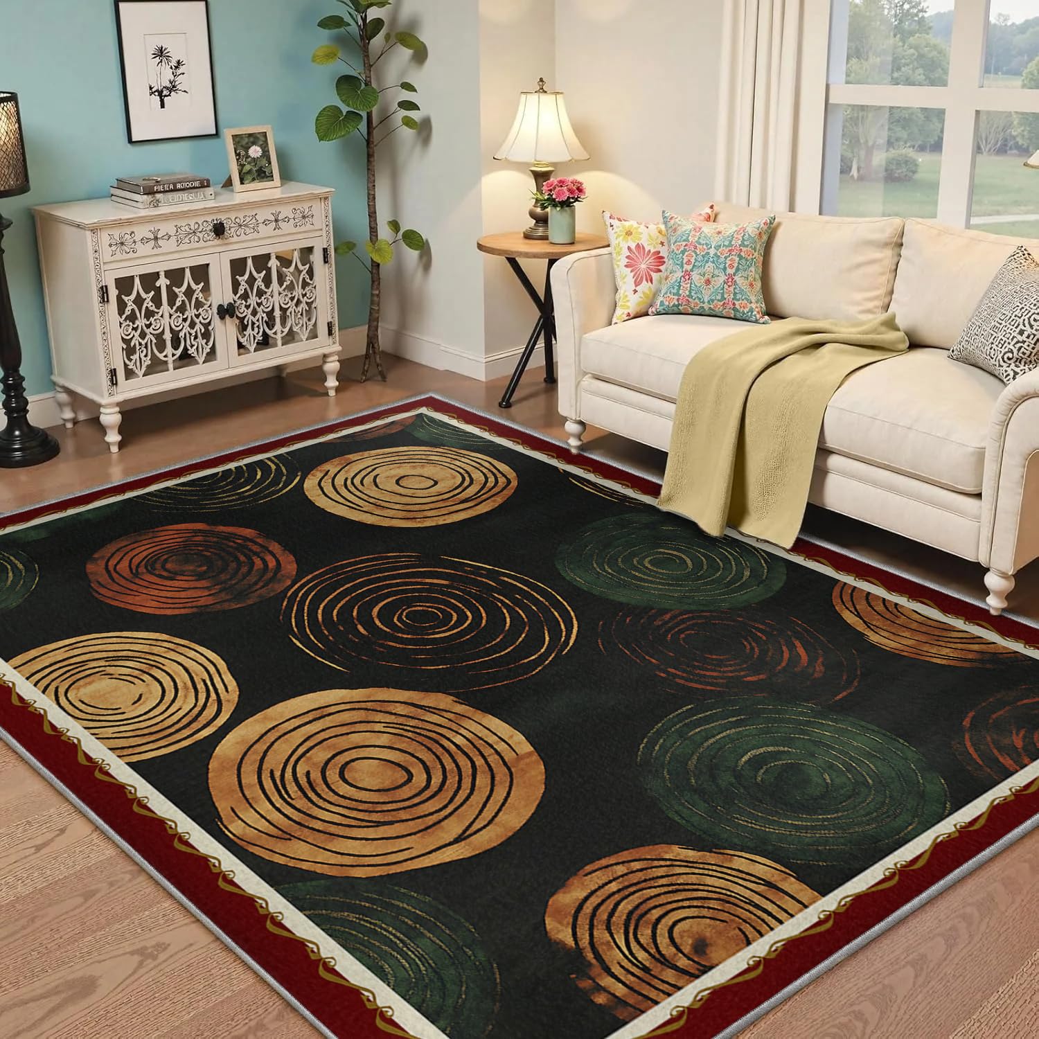 Tapis antidérapant lavable pour protéger le sol du salon 150x210