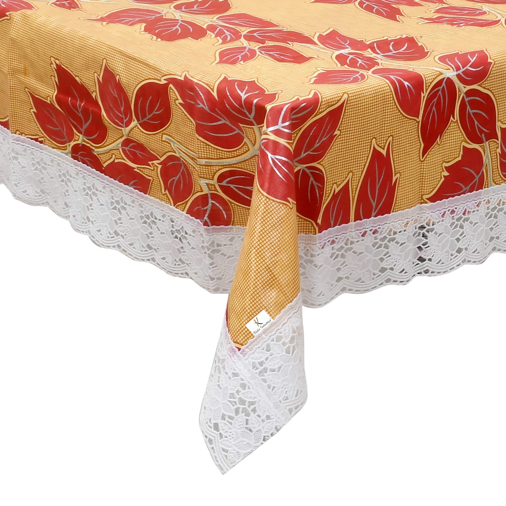 Kuber Industries Leaf Print PVC Table Cover for Dining Table and 6 Seater Dining Table,Gold-KUBMART11750, Standard (KUBMART011750) Pack of 1 (B08Q5HL5QP) Amazon Price History, Amazon Price Tracker