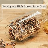 Vista 7 de Labina Glass Storage Container Airtight Food Jars Kitchen Canister with Wood Lids, 88 Oz Wide Mouth Pantry Organization Glass Jar for Flour, Sugar