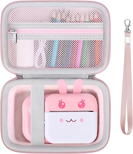 Supmay Estuche de transporte para cámara instantánea MINIBEAR para niños, estuche de almacenamiento de viaje para cámara digital con bolsillo de