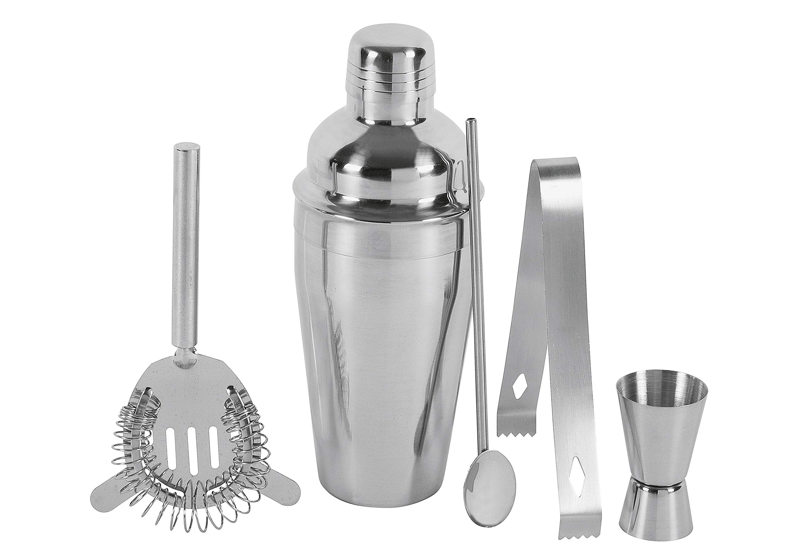 Cilio Kit Dein-Shop Set de Bar 5 pièces en Acier Inoxydable Poli