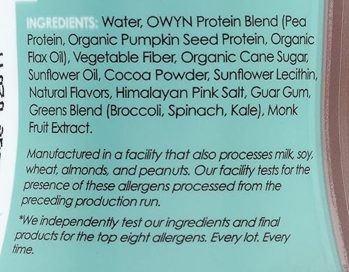 Miniatura 3 de Only What You Need Batido de proteínas a base de plantas, chocolate negro 12 onzas líquidas