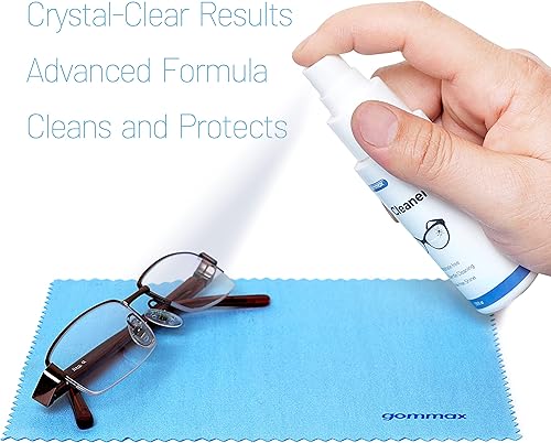 Miniatura 6 de Kit limpiador de lentes con paño de limpieza para gafas, spray limpiador de gafas, kit de limpiador de gafas, seguro para lentes recubiertas,