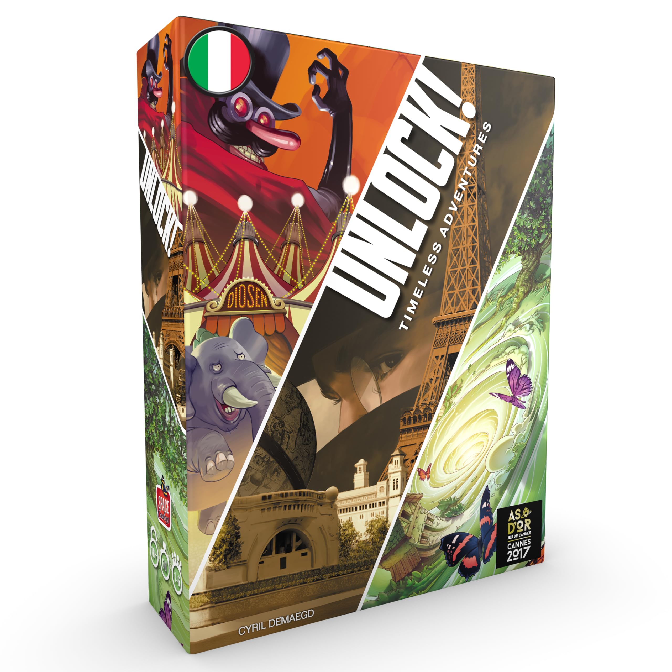 Asmodee Italia- Unlock Timeless Adventures Escape Room from Table Edition Entirely in Italian, Colour, 8985