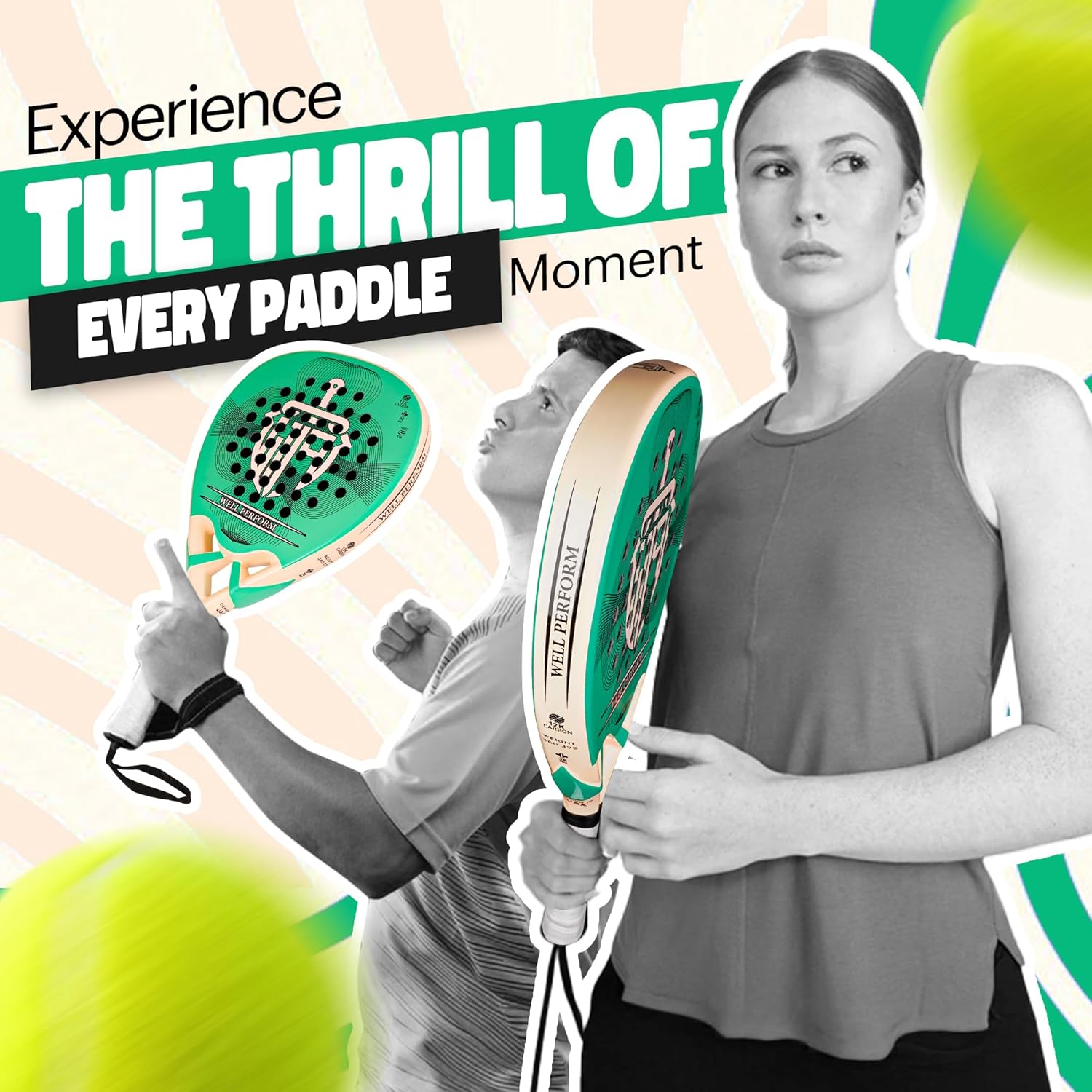 Carbon Fiber Padel Racket – Lightweight Pala De Padel with 12K Carbon Surface, EVA Memory Foam Core & Anti-Shock Grip | Premium Paddle Tennis Racket for Power Control & Comfort