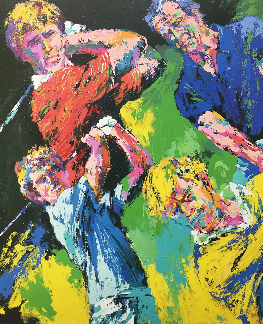 ち*6様 Leroy Neiman オーガスタ ゴルフ シルクスクリーン Abstract Leroy Neiman Golf Tournament Serigraph – PEGASO GALLERY