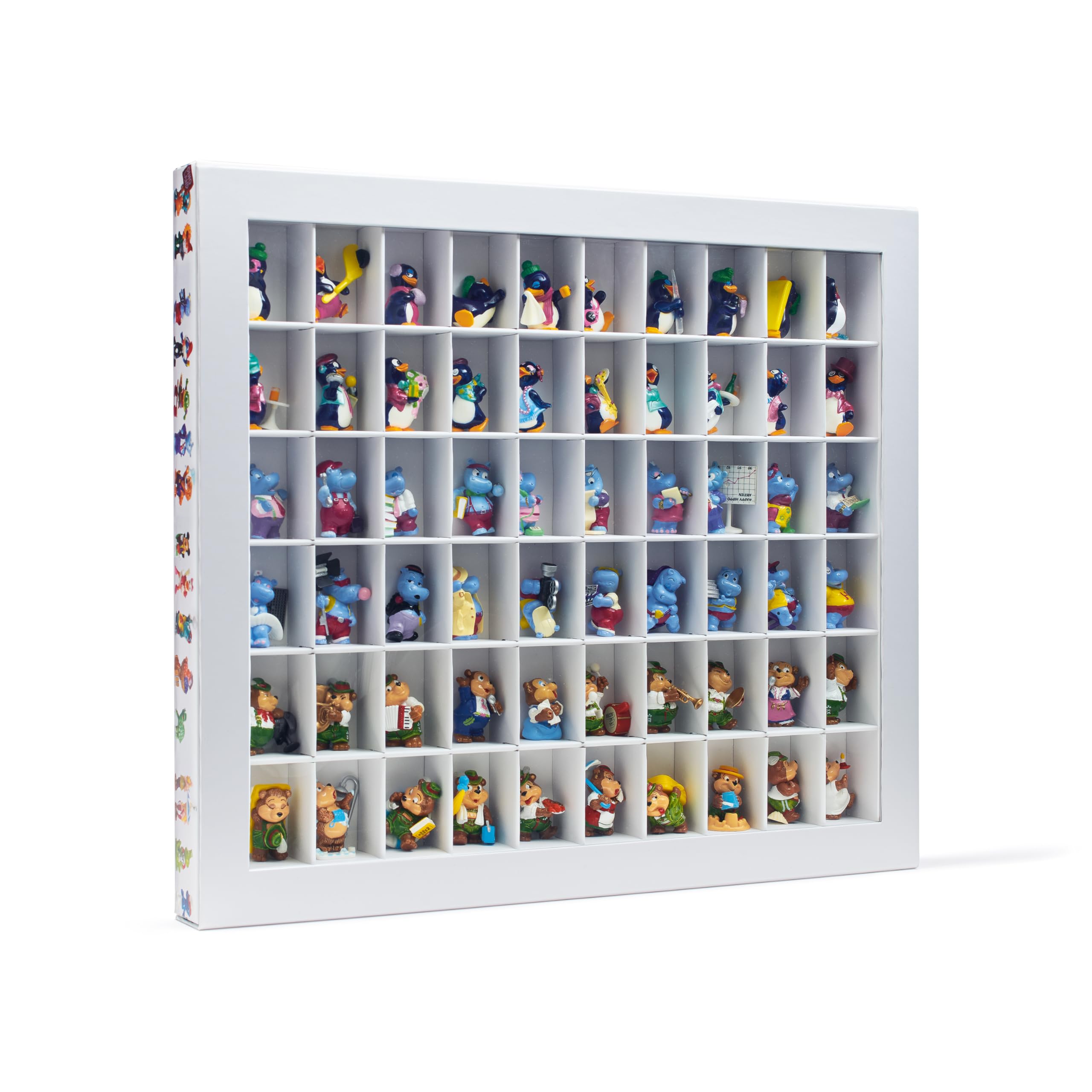 Leuchtturm 344050 Boîte de Collection - Boîte de Jeu Surprise avec 60 Compartiments pour Figurines Ü-EI