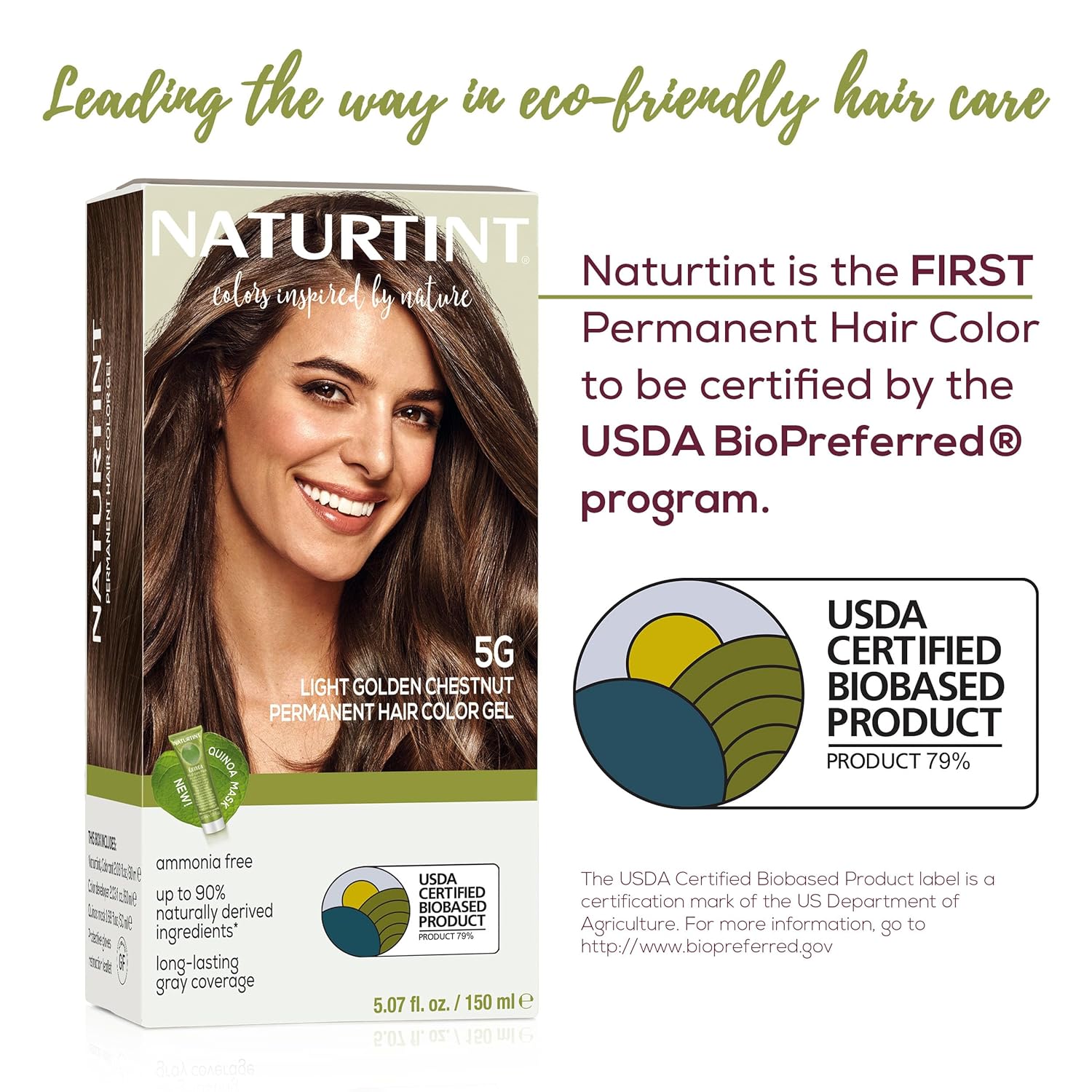 Naturtint 5G Light Golden Chestnut Permanent Hair Color (Pack of 6), Ammonia Free, Vegan, Cruelty Free, up to 100% Gray Coverage, Long Lasting Results (Packaging may vary)