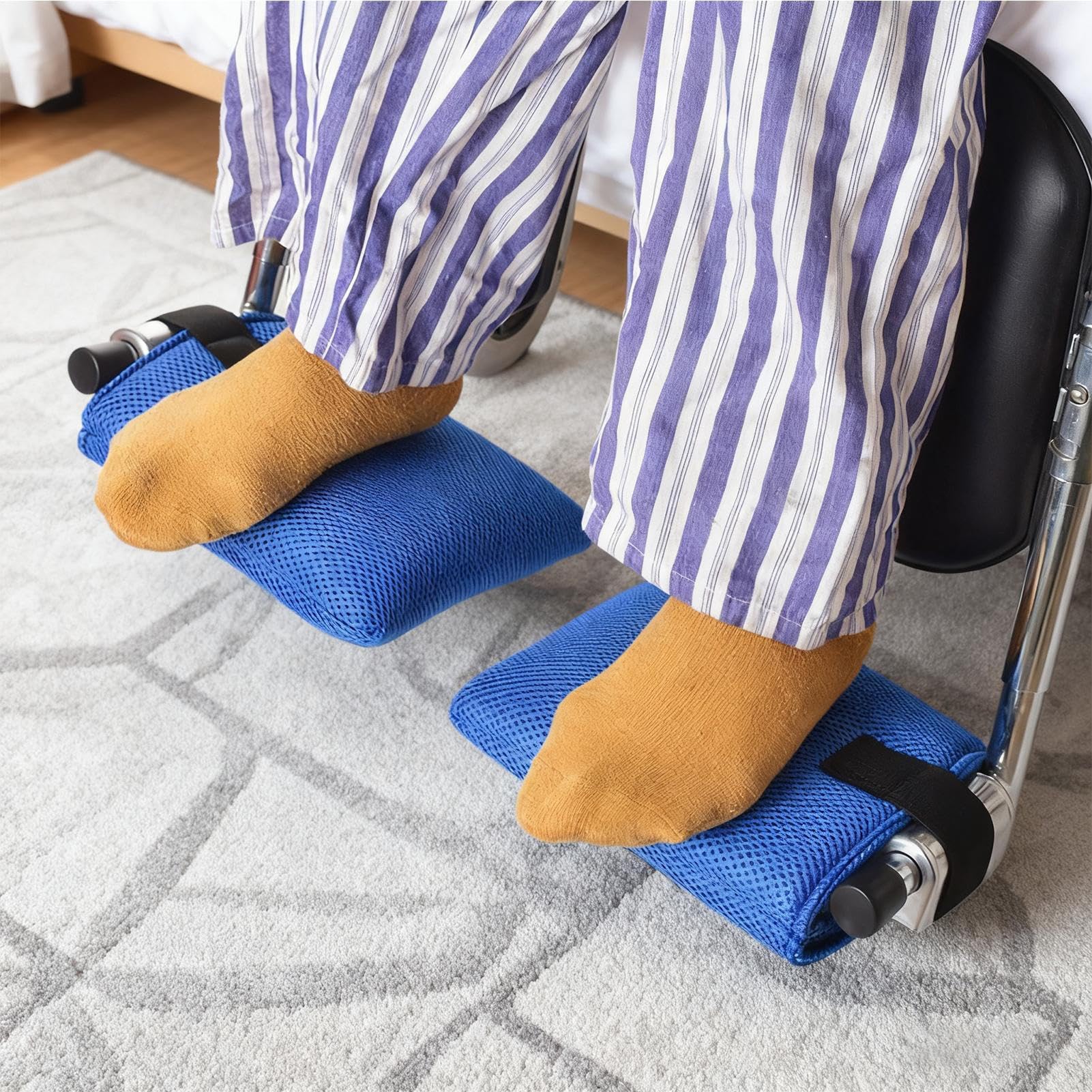 Funda para reposapiés para silla de ruedas, suave, antideslizante, cómoda, herramienta de, funda deslizante para silla de ruedas, para ancianos, discapacitados, patio, césped, al aire