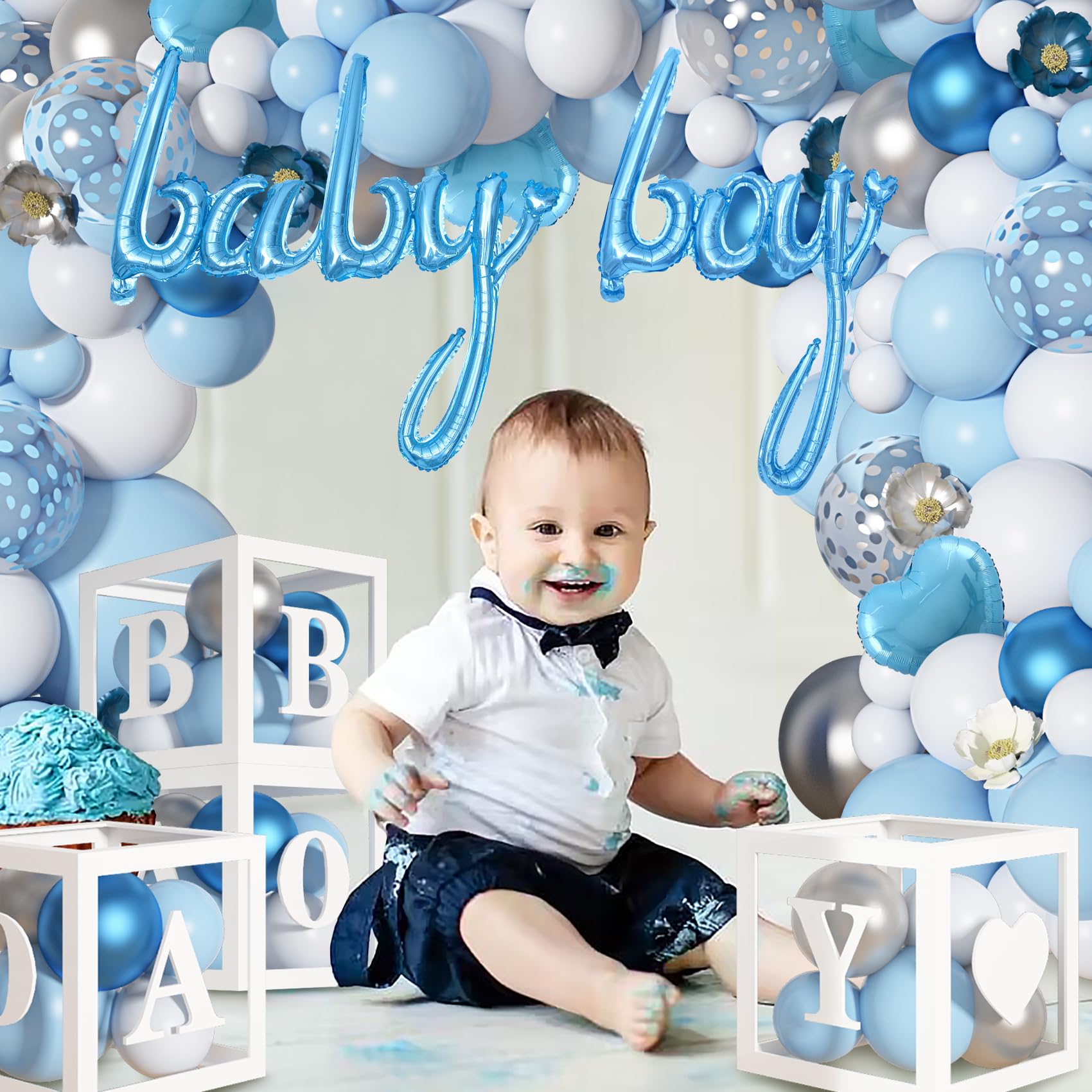 ベイビーボーイさま専用 Amazon.com: Amandir 137pcs Baby Blue Balloons Baby Shower