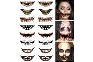 Halloween Prank Makeup Temporary Mouth Tattoo