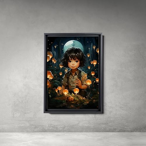 Miniatura 7 de Vintage Frog Mushroom Wall Art Prints,Cute Frog Mushroom For Kids Classroom Retro Creativity Nature Illustration Print Wall Art Picture for Living