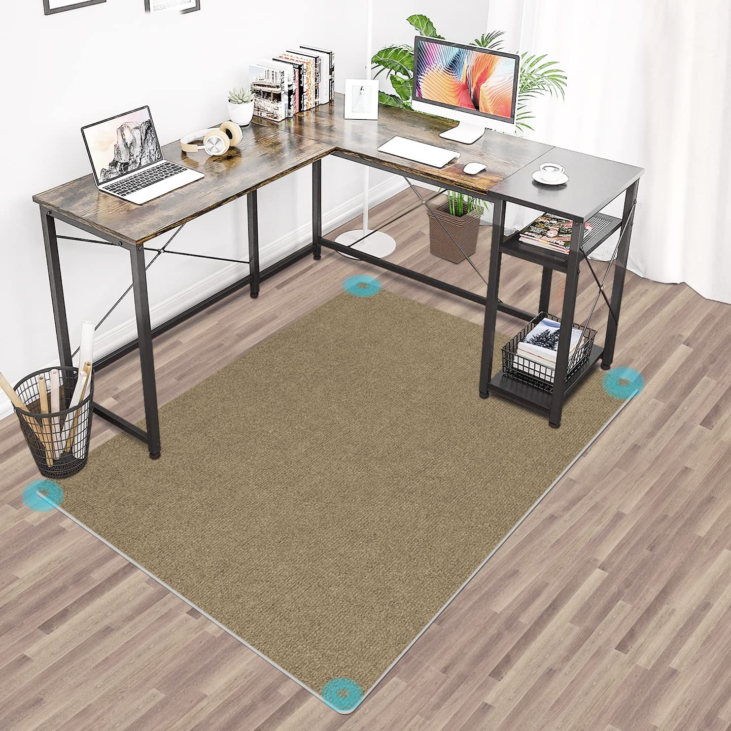 Amazon.co.jp: チェアマット 90 140 デスク 下 マットHriiiya デスク