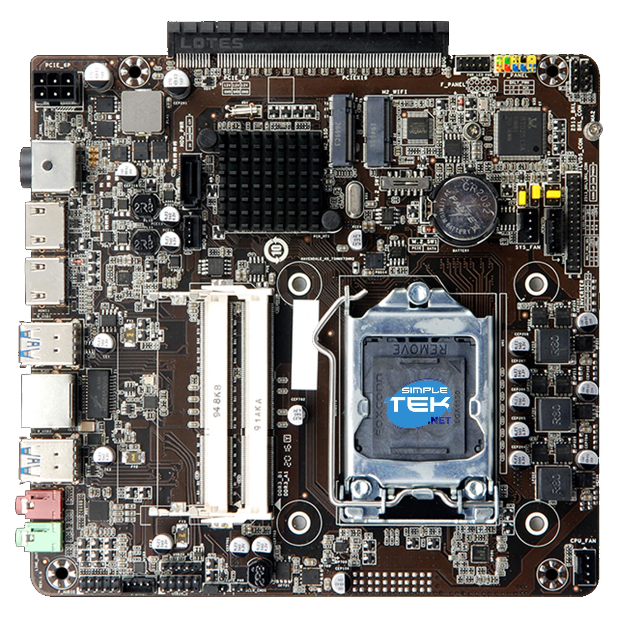 SIMPLETEK - Scheda madre ITX H81, 2x slot DDR3, slot GPU 6 pin, CPU LGA1150 4th gen | H81 D3 PRO ZRH81F05 All-in-One