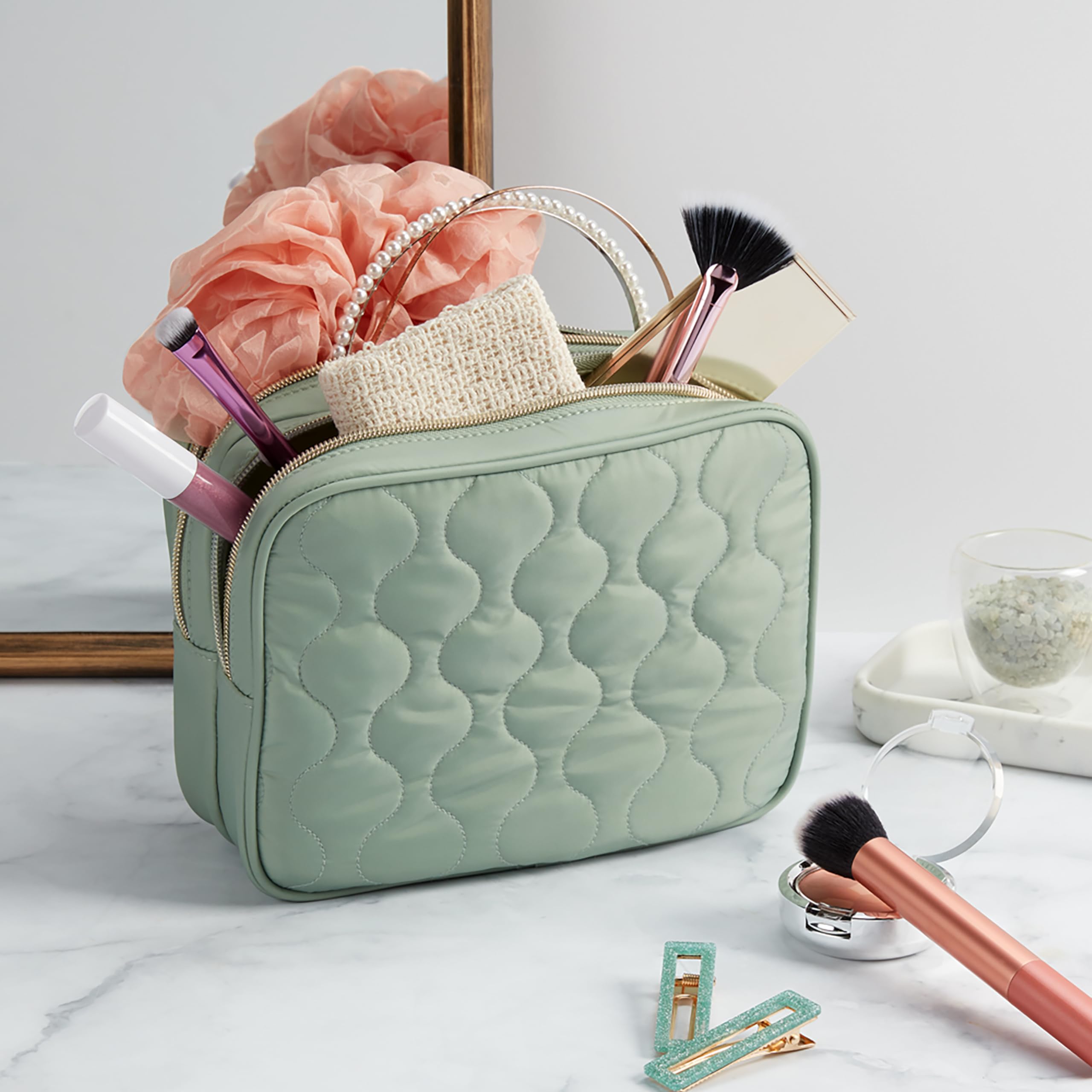 animal print toiletry travel bags Quilted Toiletry Bag