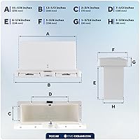 Vista 2 de Five Oceans Boat Glove Box, Lockable with 2 Keys, High-Impact and UV-Resistant White ABS Palstic