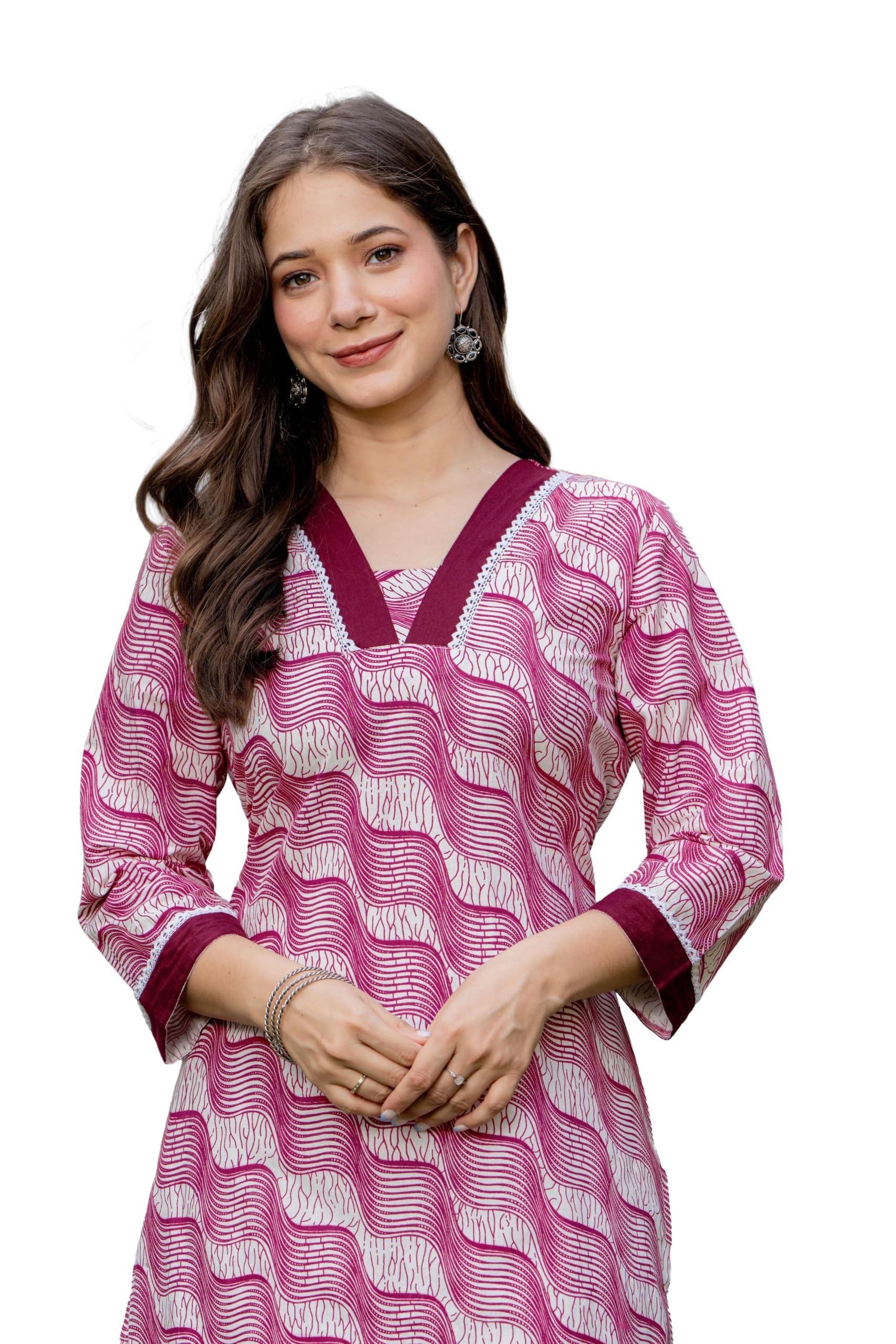 New Cotton Leaf Printed Casual Straight Kurta for Women | Women Formal Kurti-picture-21