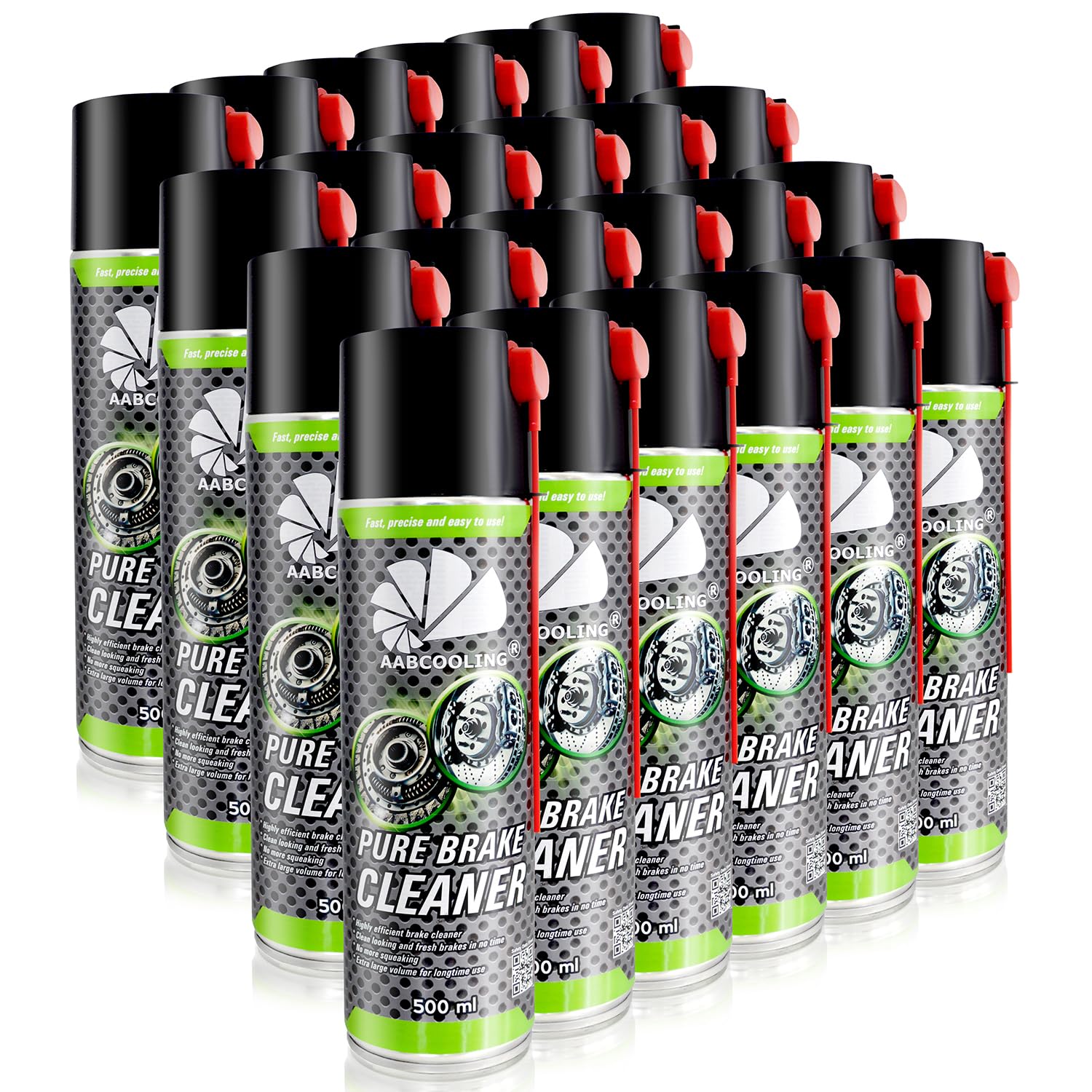 AABCOOLING 24x Spray de Limpieza para Motor & Frenos 500 ml – Desengrasante Potente, Prepara superficies antes del montaje, Limpieza de componentes del embrague y carcasas, carburador y EGR externa