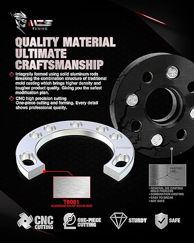 Miniatura 2 de MZS Separadores de rueda de 5 x 45  5 x 1143 12 pulgada de grosor 4 x 45  4 x 1143 5 x 115 6 x 115 accesorios de rueda para 4 5 6 lug SUV camión