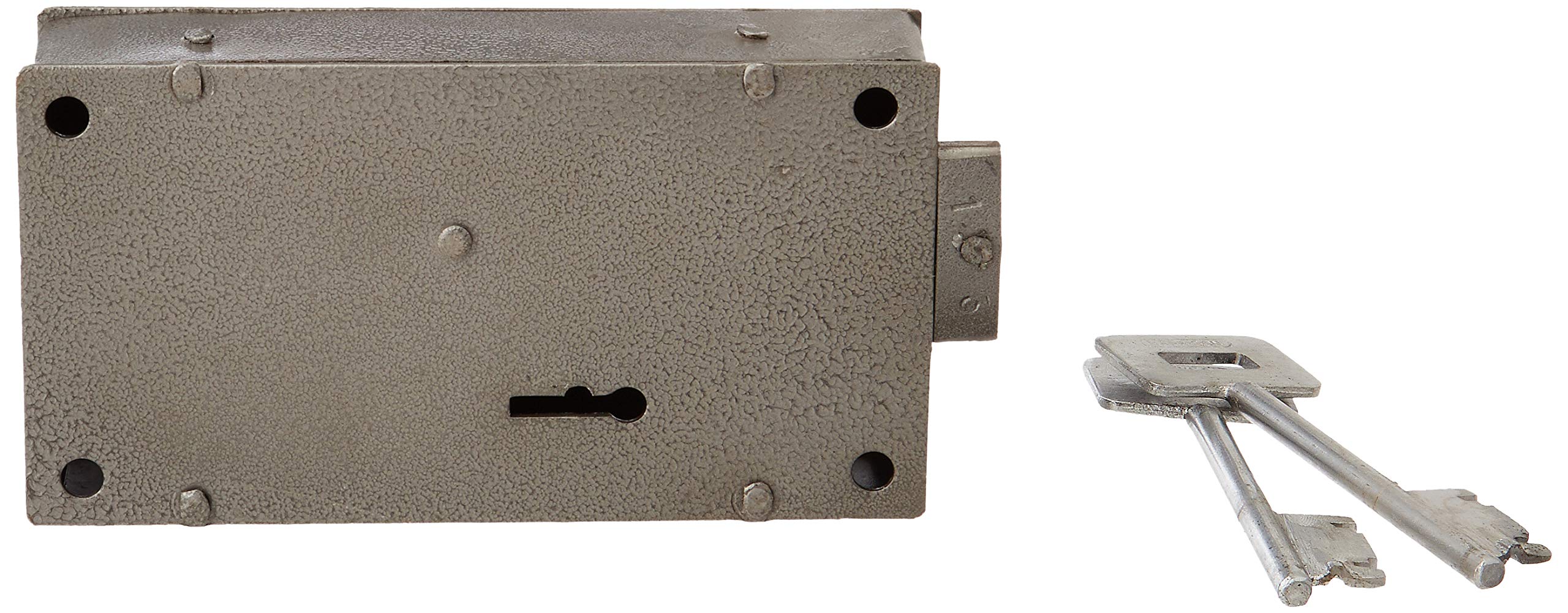 Harrison H-0252 Iron Three Lever Side Shutter Lock Set (Silver)