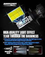 Vista 2 de RAMHORN Bombillas H4, 300% de brillo, tamaño 1:1, Plug-N-Play, paquete de 2