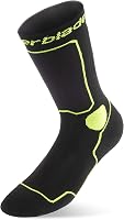 Rollerblade Men's Performance Skate Socks - Inline Skating Specific, Right/Left Fit, Black/Green