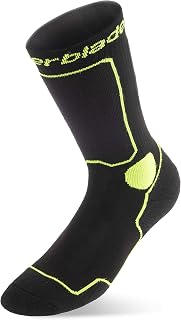 Rollerblade Men's Performance Skate Socks - Inline Skating Specific, Right/Left Fit, Black/Green