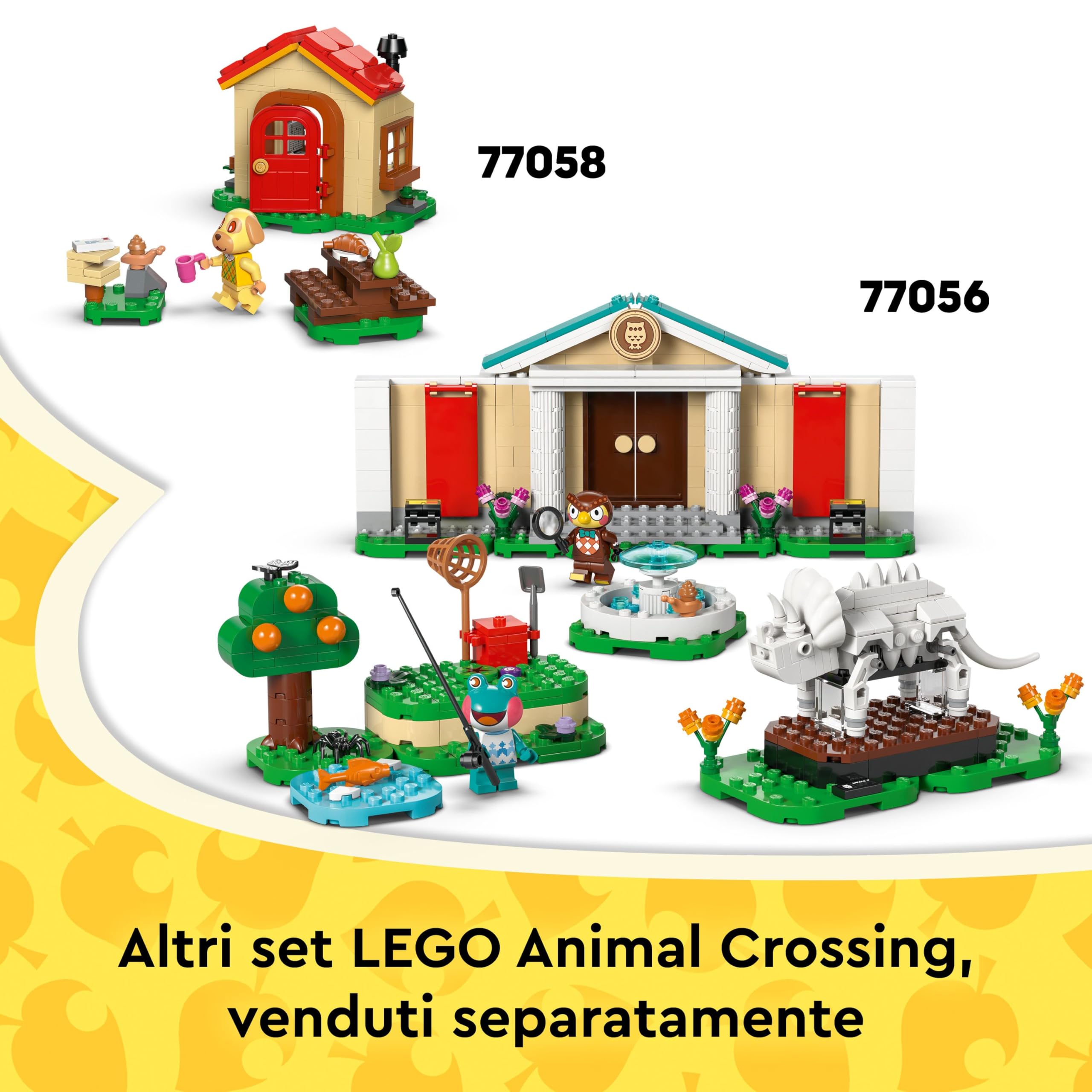 LEGO Animal Crossing Case Creative: le Quattro Stagioni - Giocattolo 2 in 1 con 2 Modelli di Case e le Minifigure di Toppetta, Fuxia e Zanna - Regalo per Gamer, Bambine e Bambini da 7 Anni - 77057